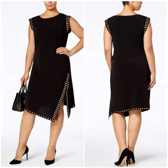 Michael Kors Plus Size Studded Asymmetrical-Hem NWOT - EUC 3X - Picture 1 of 7